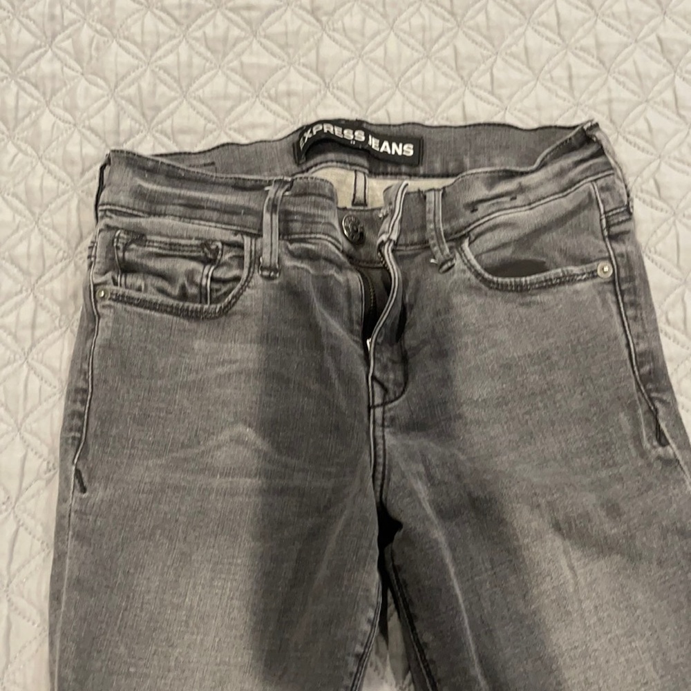 Gray express jeggings midrise size 2